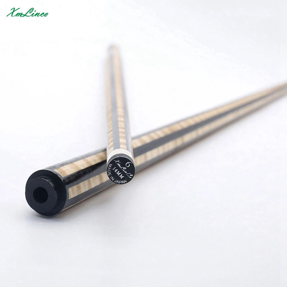 Xmlinco  customized 12pcs tech ebony spliced shaft 3/8-10 joint pins for inlay carom cue 3 cushion cue with carbon core inside