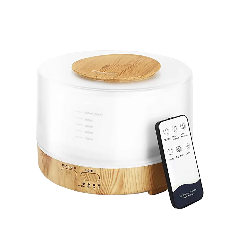 Hot Selling Wood Ultrasonic Air Humidifier 500ml Cool Mist Humidifier Diffuser Essential Oil Aroma Diffuser