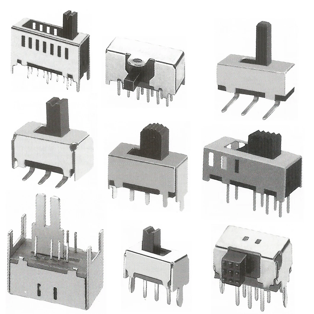 Factory Outlet SS- Series Side dial single row 3 pin micro slide switch 2-speed horizontal plug-in switch DC 50V 500mA