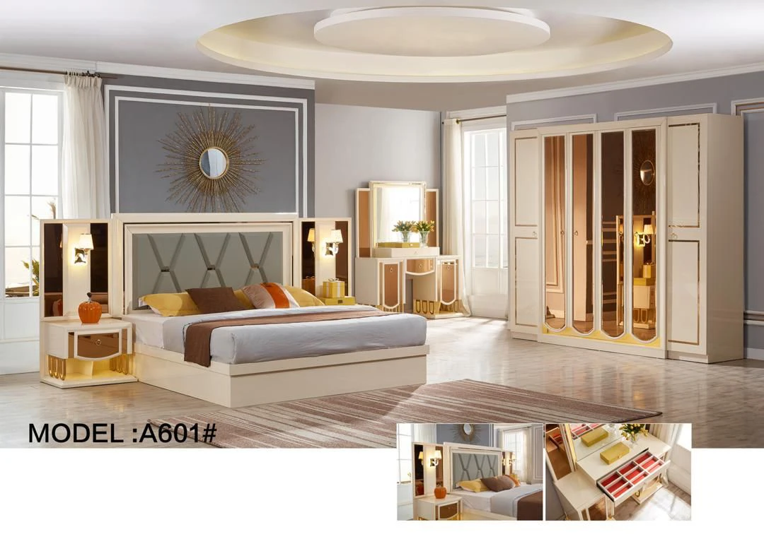 Винтажный дизайн, горячая Распродажа, набор мебели для спальни, синяя двуспальная кровать для спальни