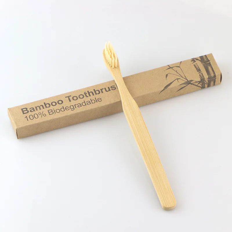 Natural Eco Friendly Biodegradable Disposable Customized Packing and Logo OEM Soft Charcoal Bristle Hotel Bamboo Toothbrush