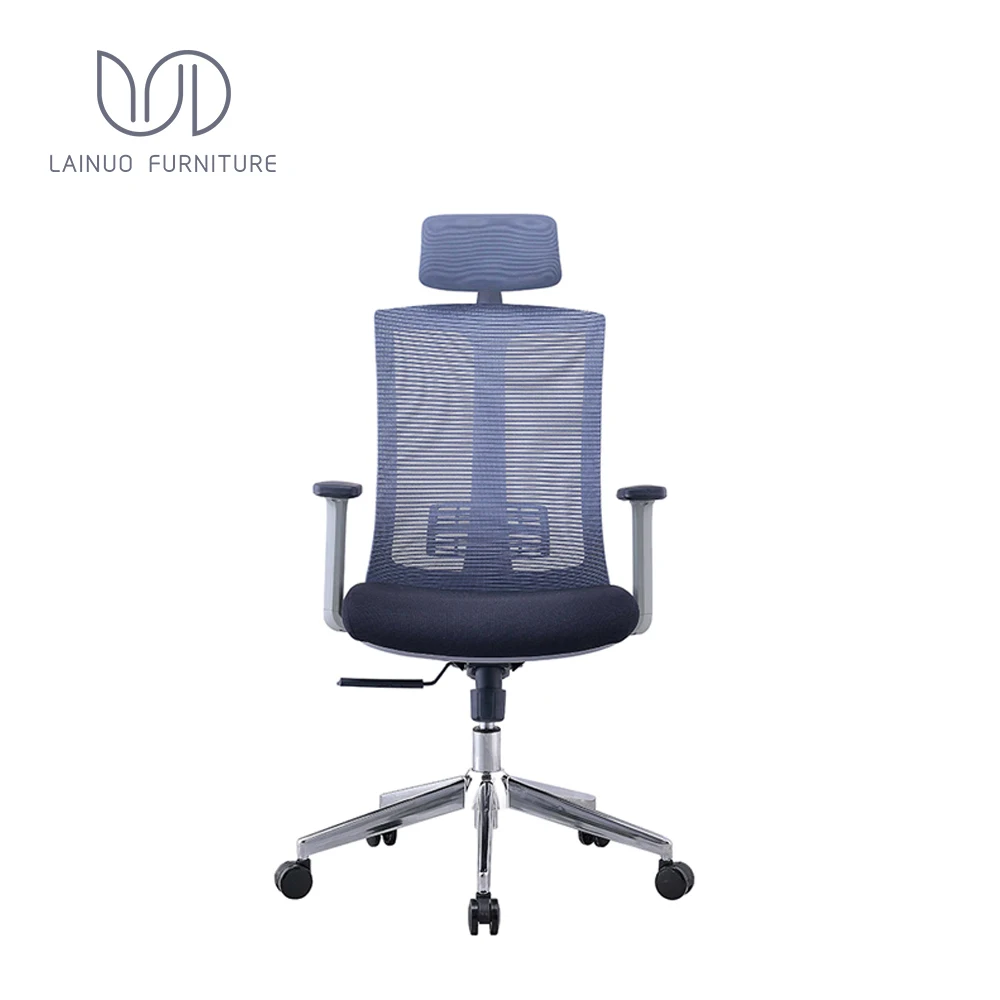 swivel grey ergonomic mesh chair back and seat mesh office