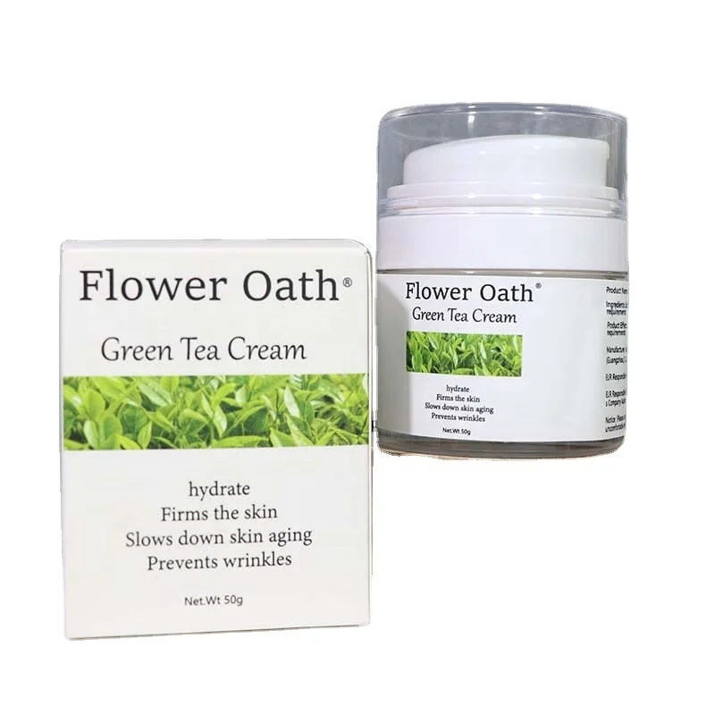 Leaves Fresh control oil skin anti acne for glowing skin Whitening Green tea wrinkle remover Face cream Environmentally friendly