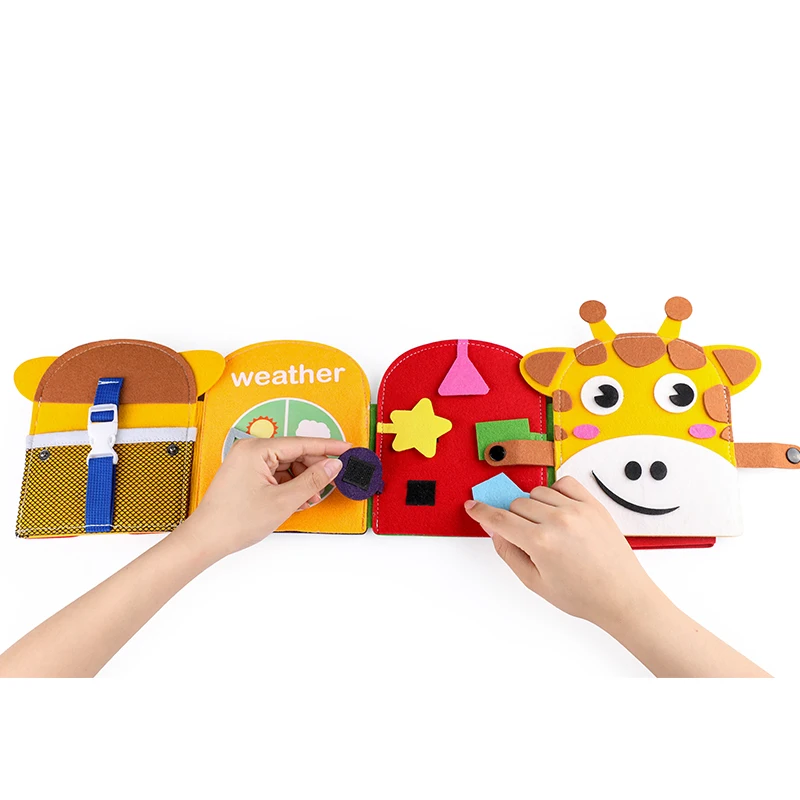 Brinquedo Educacional Colorido Baby Montessori Educational Cloth Soft Kids Books