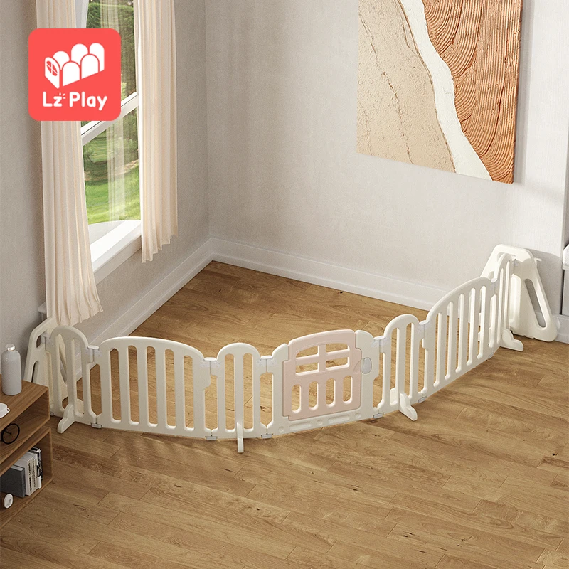 Adjustable DIY Customizable Children Safety Plastic Fence Large Infant Playyard Indoor Folding Play Yard Kids Playpens For Baby