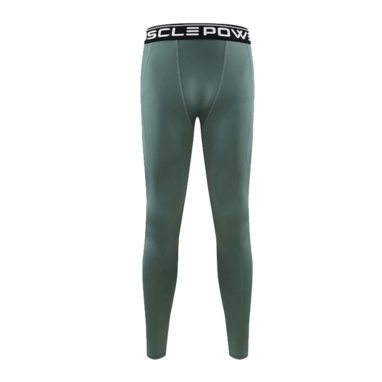 Men Polyester Spandex Sportswear Compression Dry Cool Sports Tights Pants Racing Base Layer Pants Sports Tight