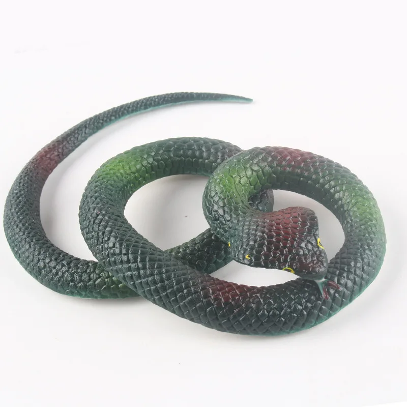 Factory wholesale 75cm environmental protection rubber snake Halloween spoof trick toy snake