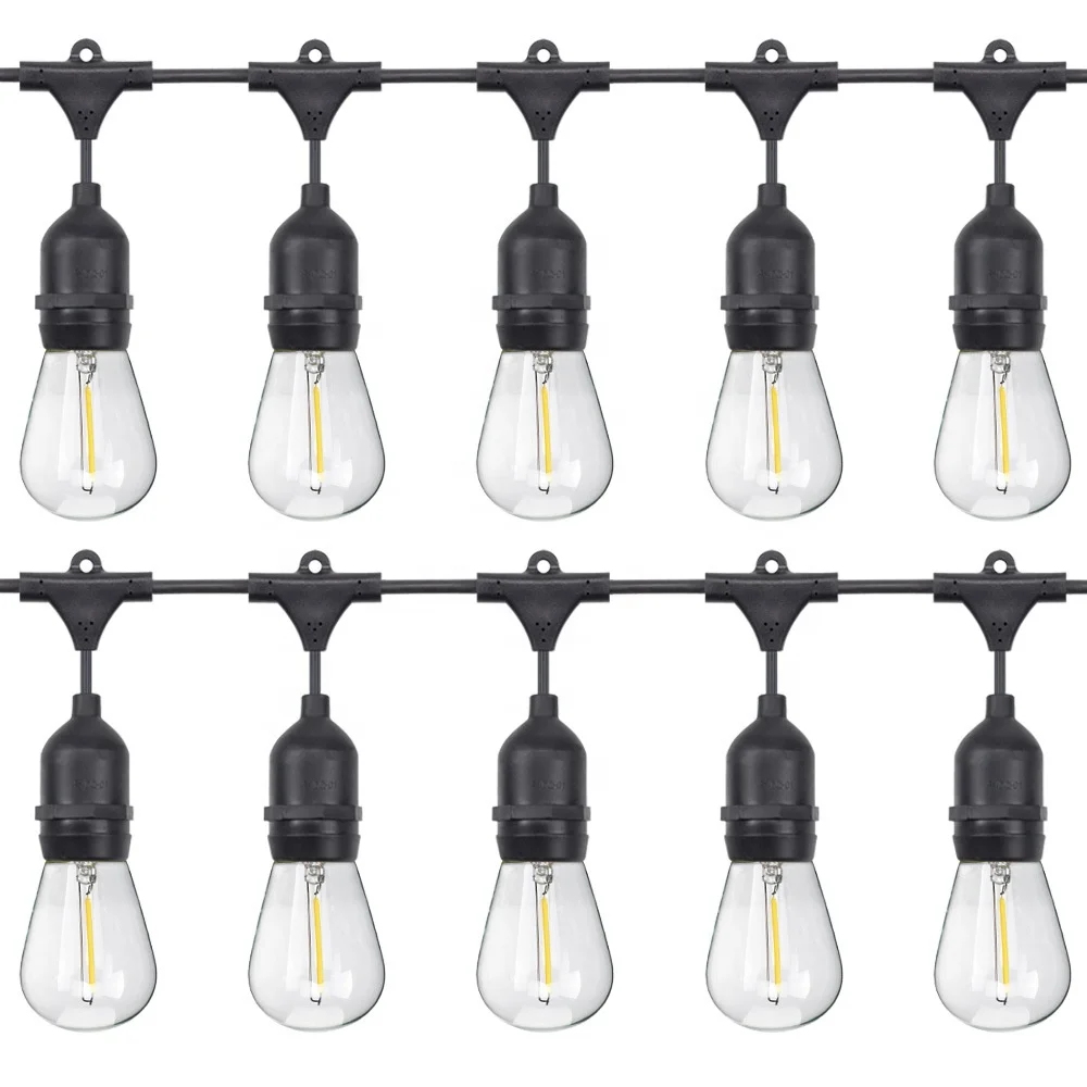 12V /24V  E27 E26  1 W 2W S14 LED edison filament warm white  vintage clear plastic  outdoor unbreakable