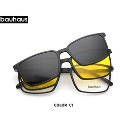 X3179 Magnetic Clip Myopia Eyeglasses Frame, Clip-On Teashades Gafas High Quality Polarized Cat 3 Uv400 Sunglasses