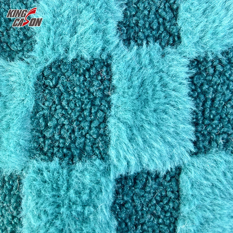 Kingcason Ear Designers Furry Fur Slippers Faux Bubble Carpet Felt Hat Bodies Fabric Elastic Sofa Cover Rabbit Fabric For Women