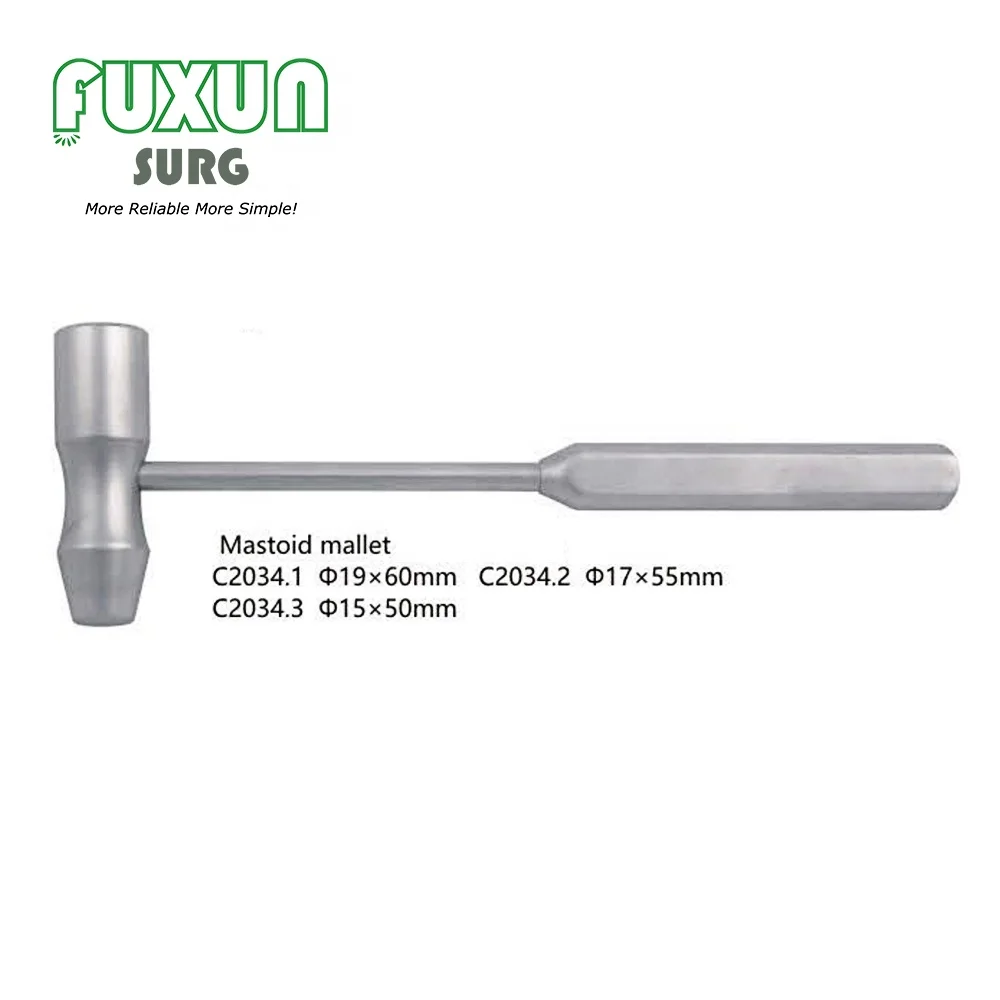 ENT Basic Surgical  Instruments Otology Ear Rubber Hammer Mastoid Mallet with Needle