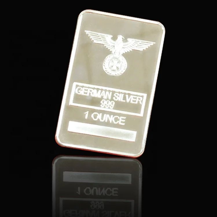 FS-Craft Factory Cheap Price Best Sell 1 Ounce Metal Bullion 999 German Silver Bar