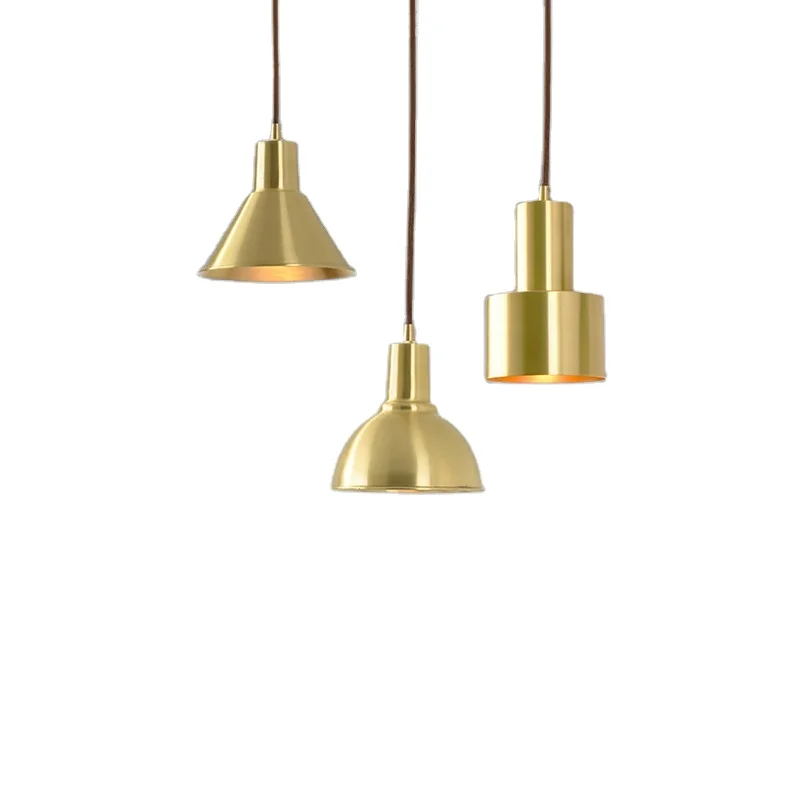 Подвесной светильник Simig, современный креативный медный потолочный светильник с одной головкой, для кухни, столовой