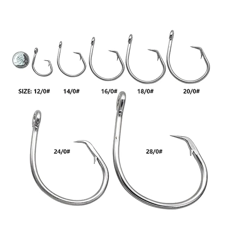 Fishing Hook 16/0 in-line Circle Hooks Shark Swordfish Tuna Hook
