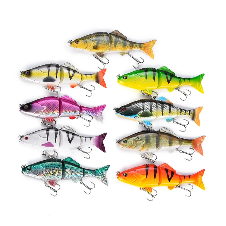 Wholesale 6' /47g 3 Segmented Perch Bass Unpainted Lures Blank Lures body Swimbait