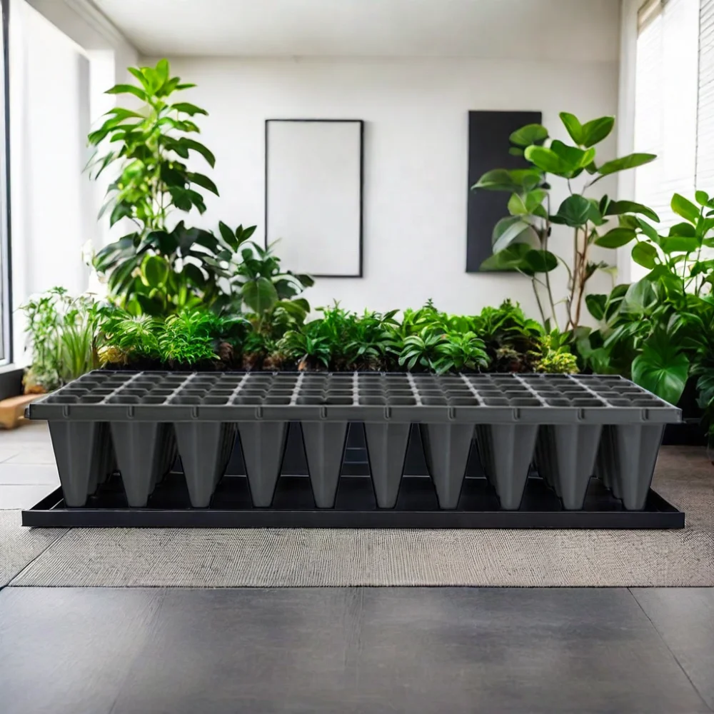 Custom PS (Polystyrene) Seedling Tray Cells Pack of Plant Starter Trays for Nursery Garden & Hydroponics for Flower & Plant U