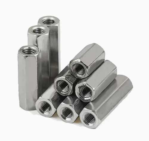 DIN6334 Internal Thread Long Hex Sleeve Barrel Nut Titanium Gr2 Hex Coupling Nut