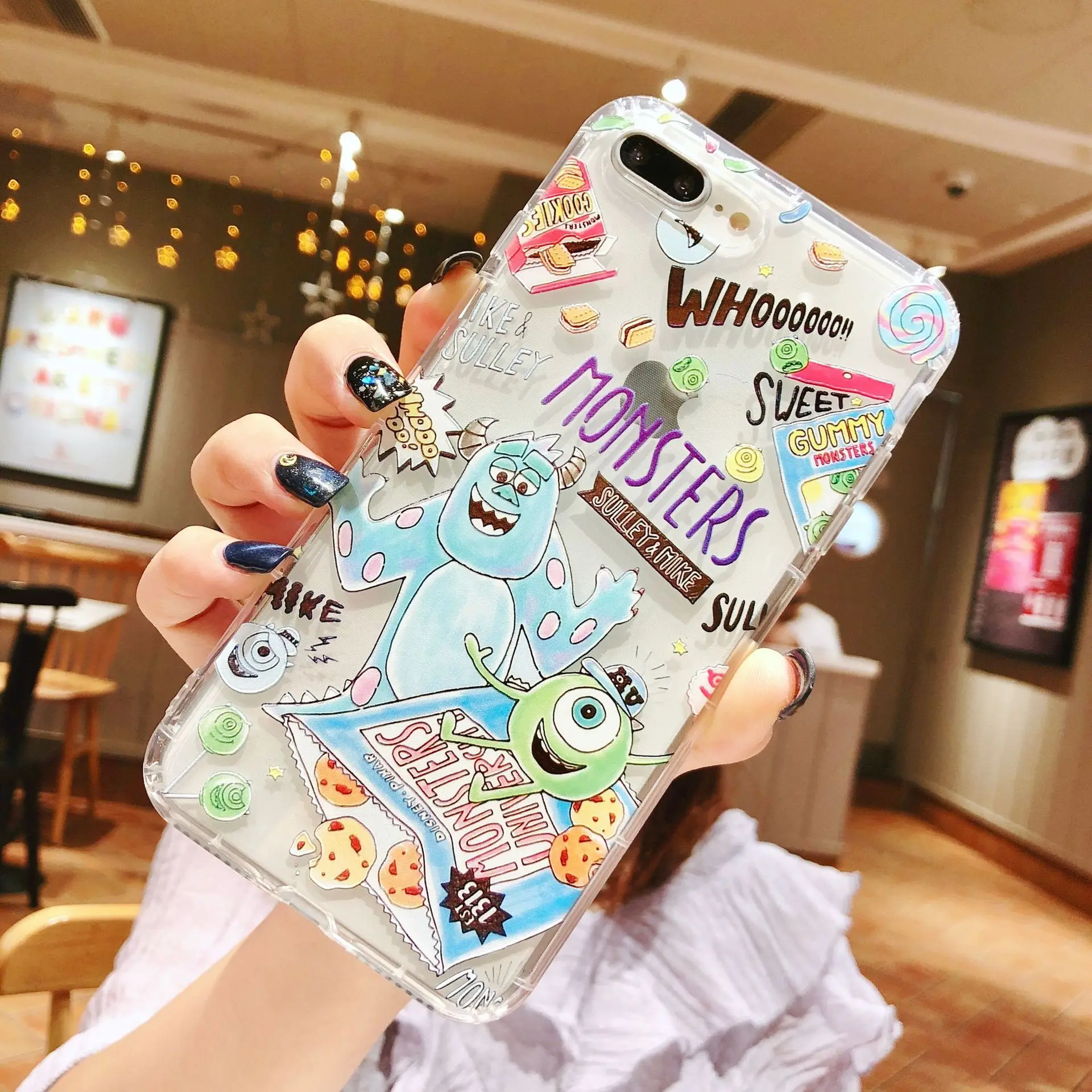 For iPhone 12 pro case 12 11 X 7 8 Cartoon Toy Story Monster Inc University Clear TPU Case
