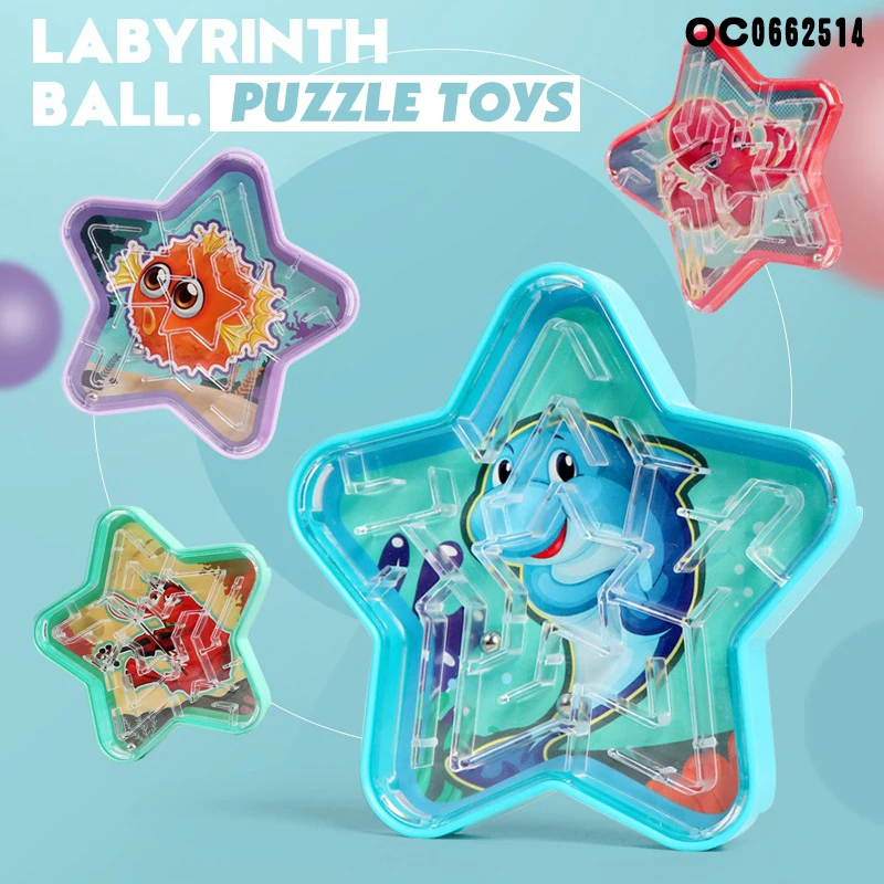 New arrival cheap educational star sea animals kids ball bearing maze game