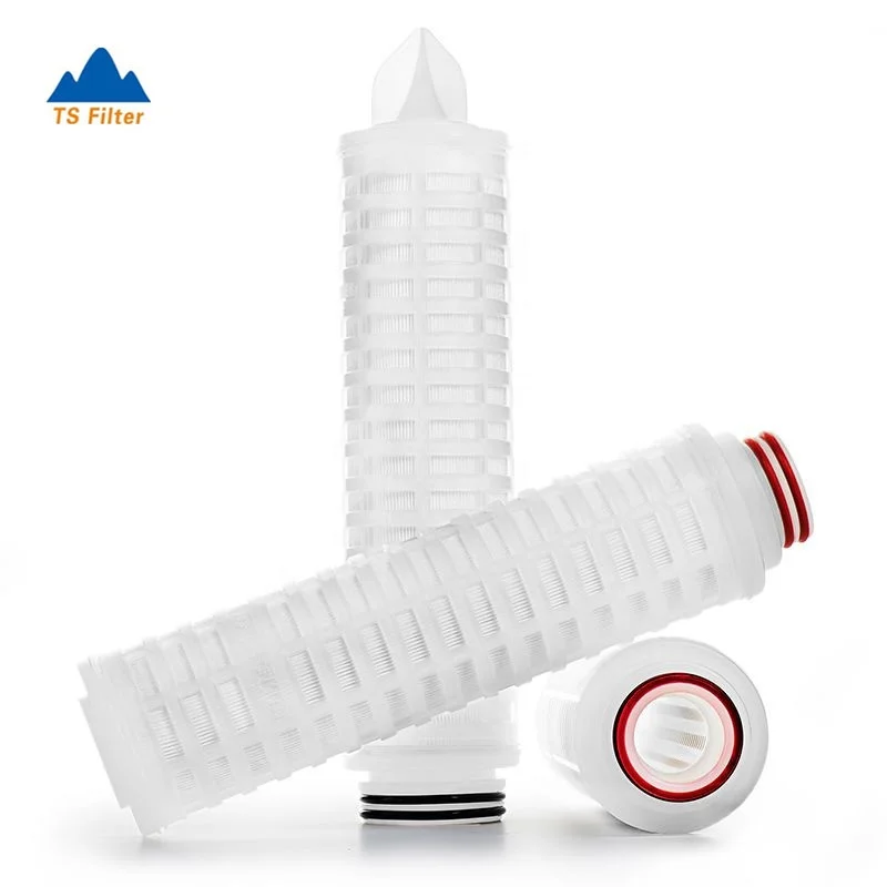 20 Inch 0.22 umPP Pleated Filter Cartridge sterile filtration equipment For plating solutions in electronic industry