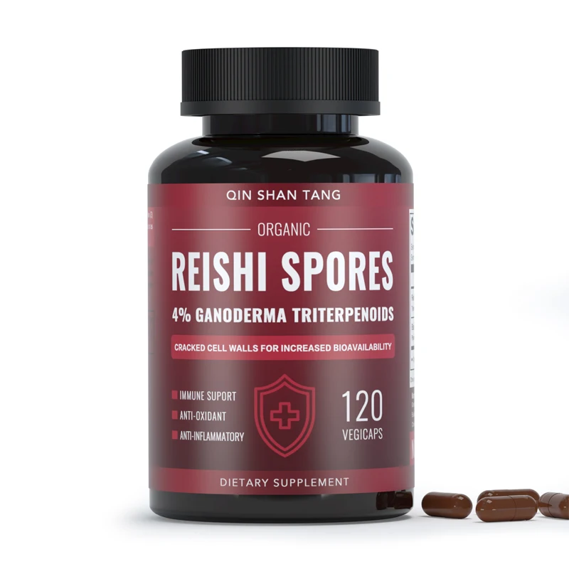 Organic Reishi Shell-broken Capsule Supplement Ganoderma Lucidum Extract Spore Powder Capsules Ganoderma Mushroom Capsule