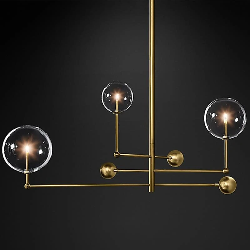 Modern Nordic Style Led Chandelier For Indoor Living Room Dining Room Kitchen Bedroom Glass Ball Pendant Light