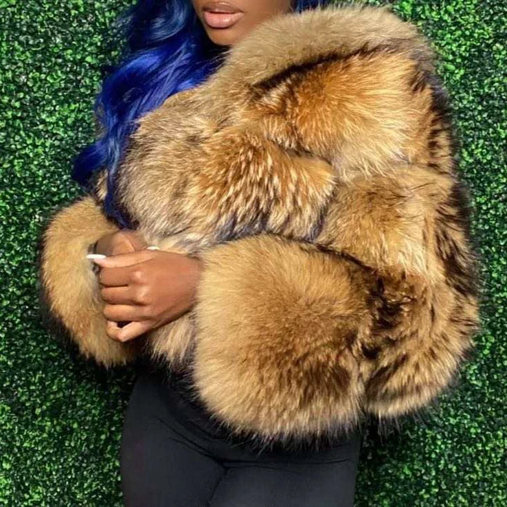 2021 Winter Women Mink Coat Ladies Short Plus Size Fur Coat Zipper Faux Fur Fluffy Fur Jacket