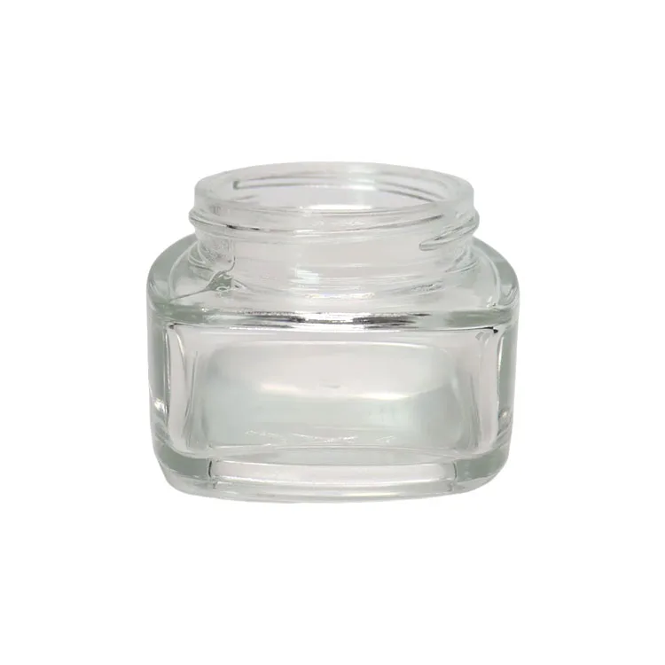 nice looking Cosmetic cream glass jar 15ml 30ml 60ml with lid wide mouth glass cream Jar