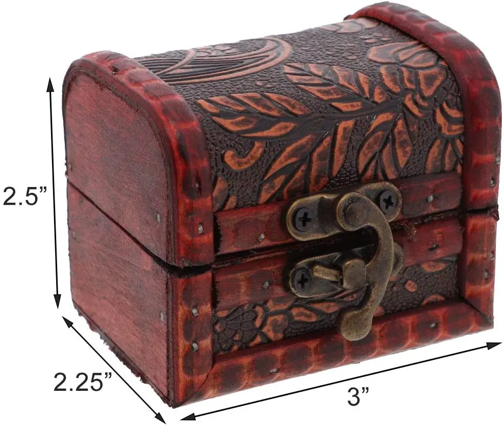 Wholesale Low Moq Hand Carved Antique Wooden Jewelry Box Wooden Jewelry Set Box
