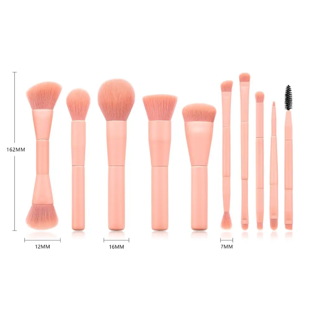  2021 Amazon hot sale fashion 10pcs makeup brush beauty set professional custom logo private label pink brushes