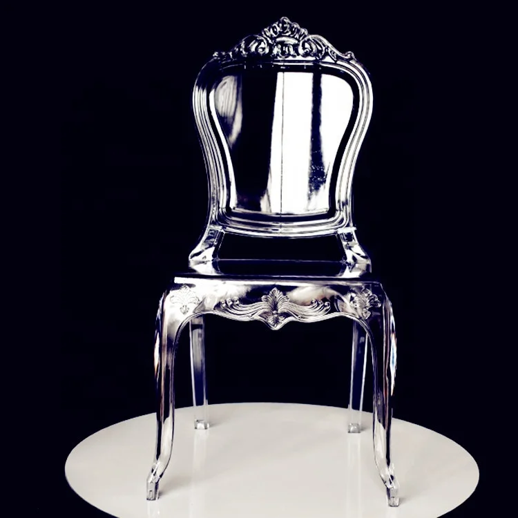 China factory resin acrylic crystal clear wedding beauty Princess chair