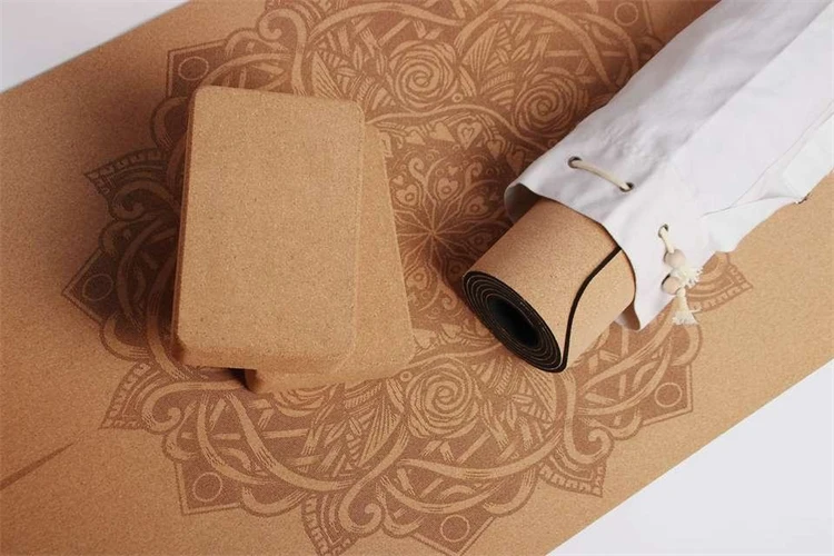 Luxury Thick Cork Eco Logo Yoga Mat Custom Cork Yoga Mat