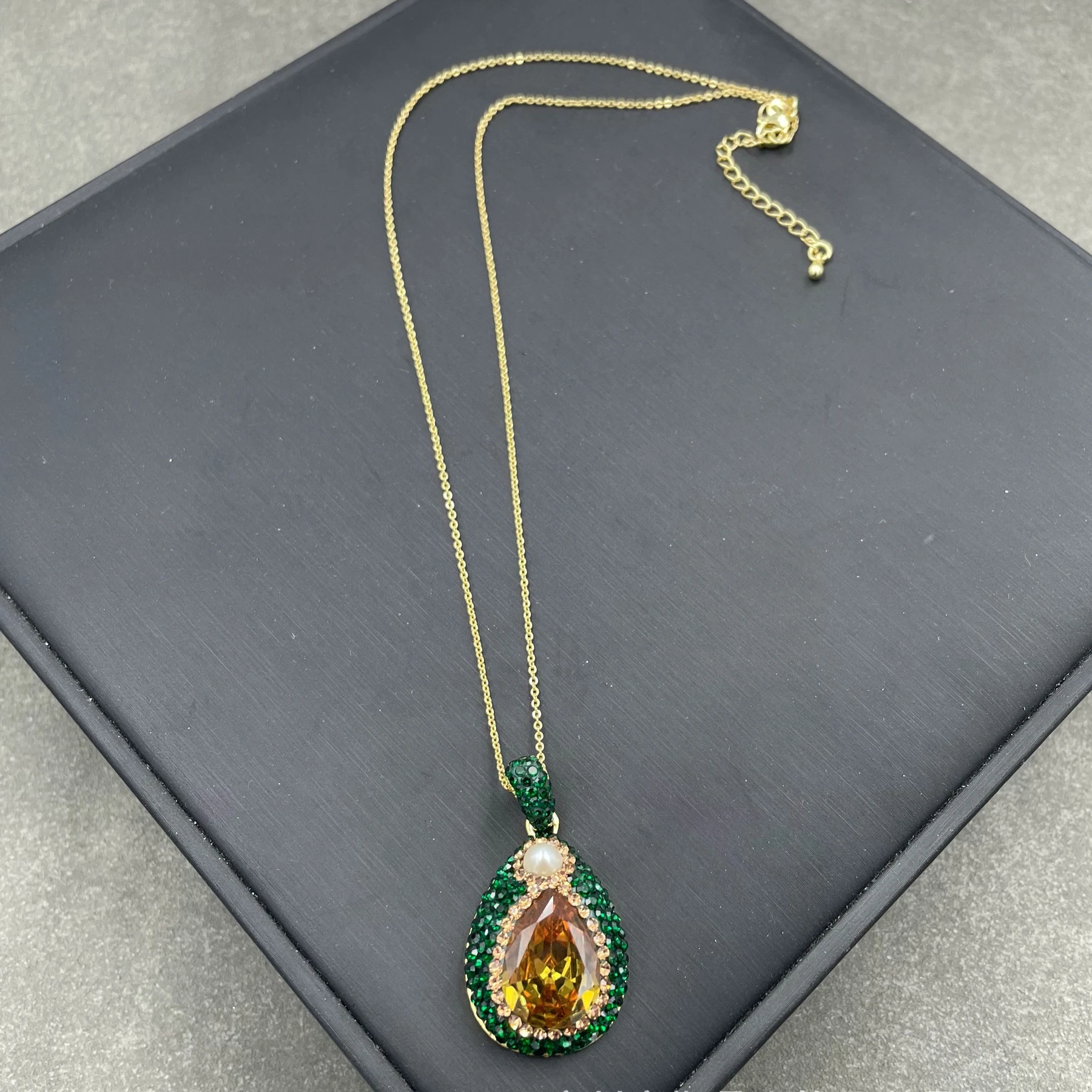 Turkey Sultan Stone Pearl Ancient Necklace 4Pieces Sets