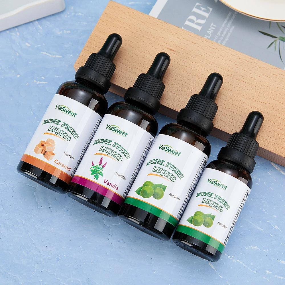 Wholesale zero calories sweetener monk fruit drops sugar liquid