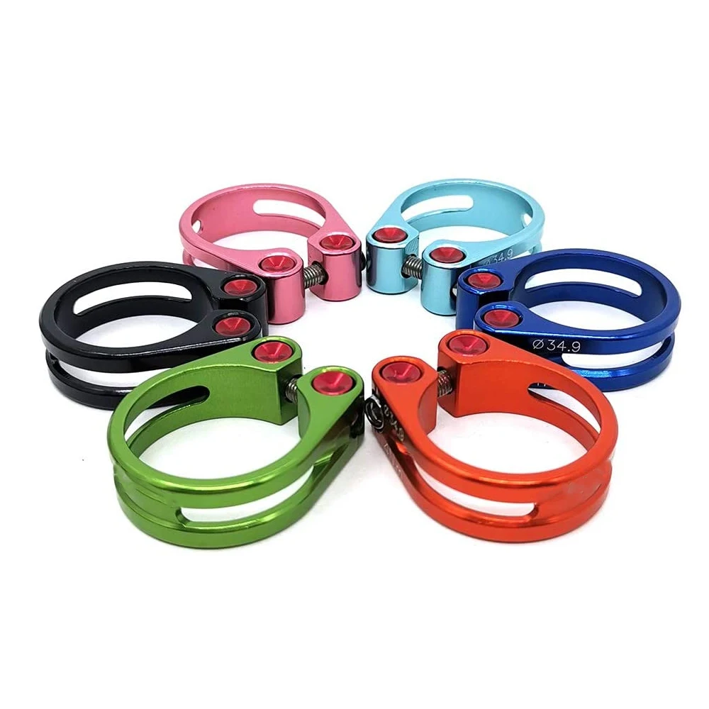 Mountain Road Bike Seatpost Clamp 34.9mm Aluminum Alloy Mountain Bike Seatpost Clamp Bicycle Parts