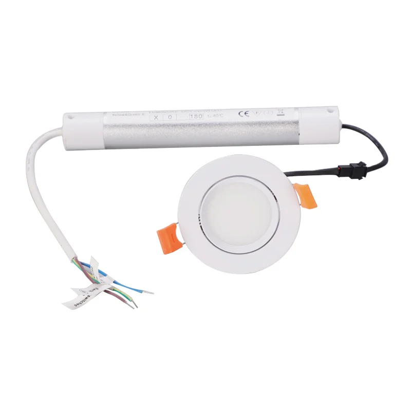 Mini Round Wholesale 6W LED Ceiling Recessed Battery Rechargeable Emergency Downlight