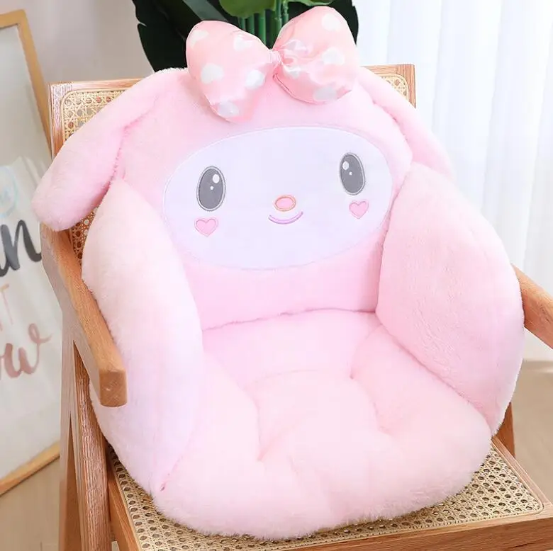 XUX 45*45*50 см Kawaii Kuromi Melody Студенческая подушка из мягкого кроличьего меха плюшевого материала оптовая продажа зимняя для девочек офиса и дома