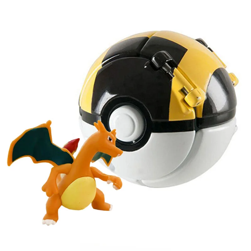 Hot selling good quality Poke ball 7cm game ball with inside figure toy pokeball pokemoned action figure