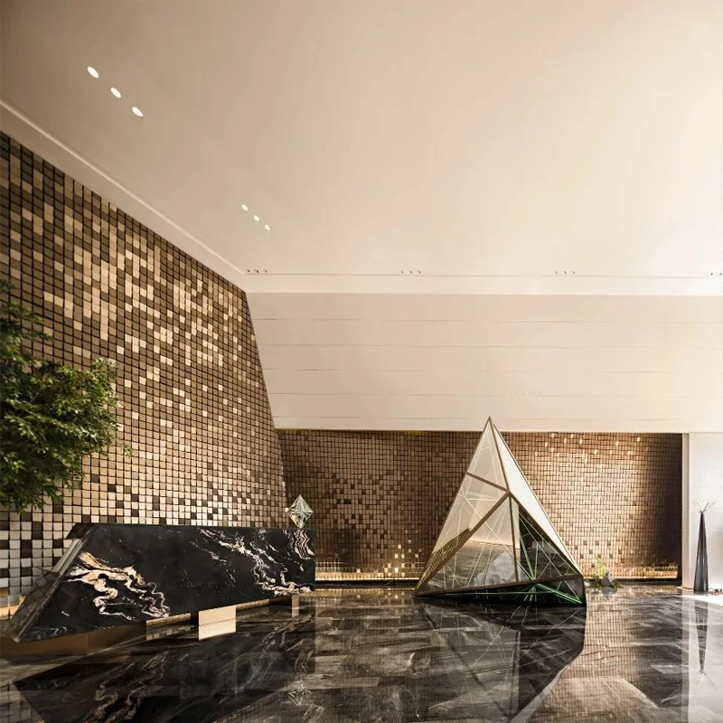 ZB890 наружная декоративная скульптура из нержавеющей стали для гостиничных