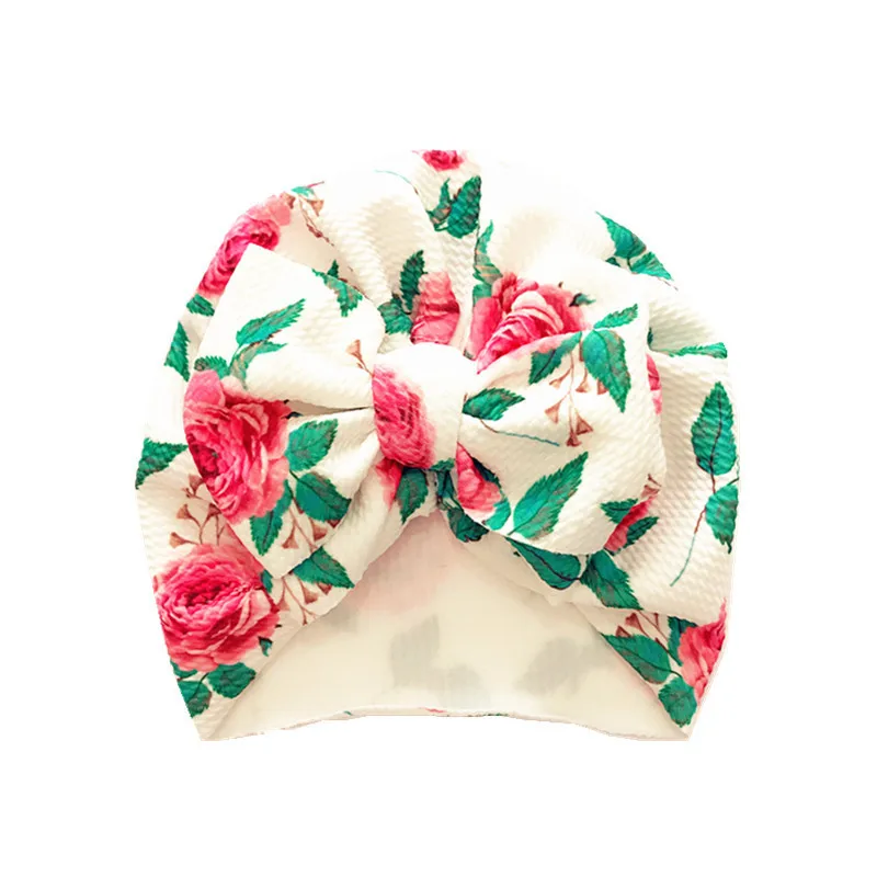 
Wholesale floral print Cute Newborn Baby Hat Toddler Kids Baby Boy Girl Turban Cotton Beanie 