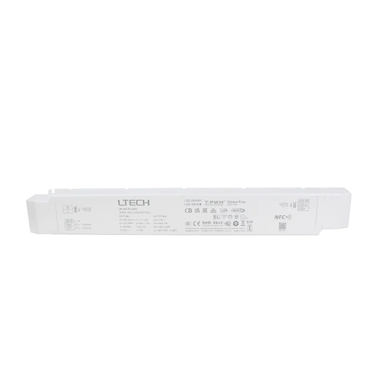 LTECH LM-240-24-G2D2 0 ~ 240 Вт 10 А 24 В NFC DALI2 СВЕТОДИОДНЫЙ Драйвер Регулируемый корпус длина затемнения интеллектуальный настраиваемый светодиодный драйвер