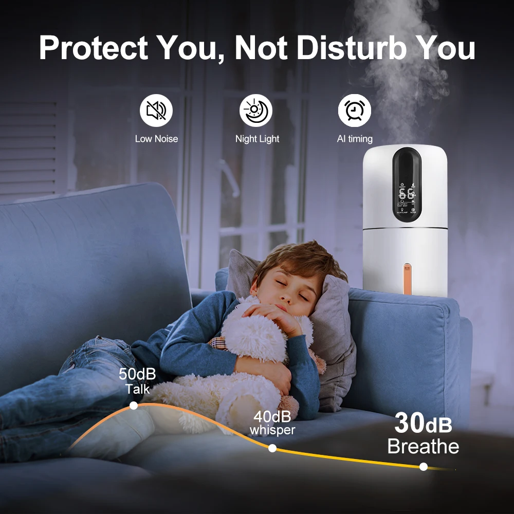 Ultrasonic humidifier appliances home cool mist humidifier oil diffuser room smart humidifiers electric mist maker 9L ultrasonic