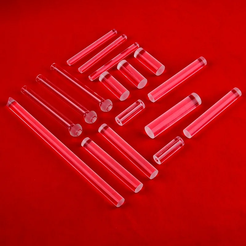 Optical Quartz Glass Rod Transparent Glass Rod High Purity Quartz Glass Rod