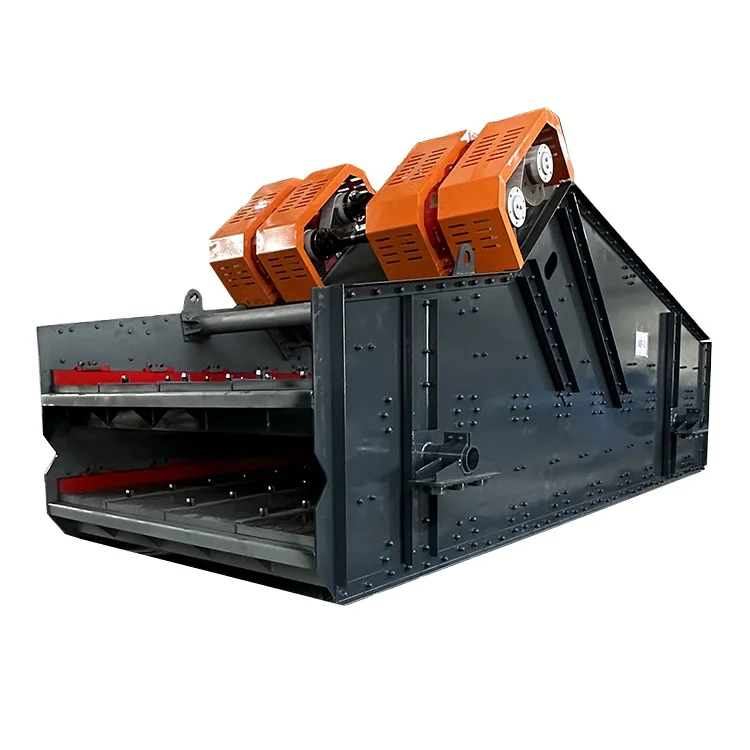 Low Price Automatic Linear Vibrating Dewatering Screen Carbon Steel Wet Sand Dewatering River Sand Gearbox Polyurethane Ore