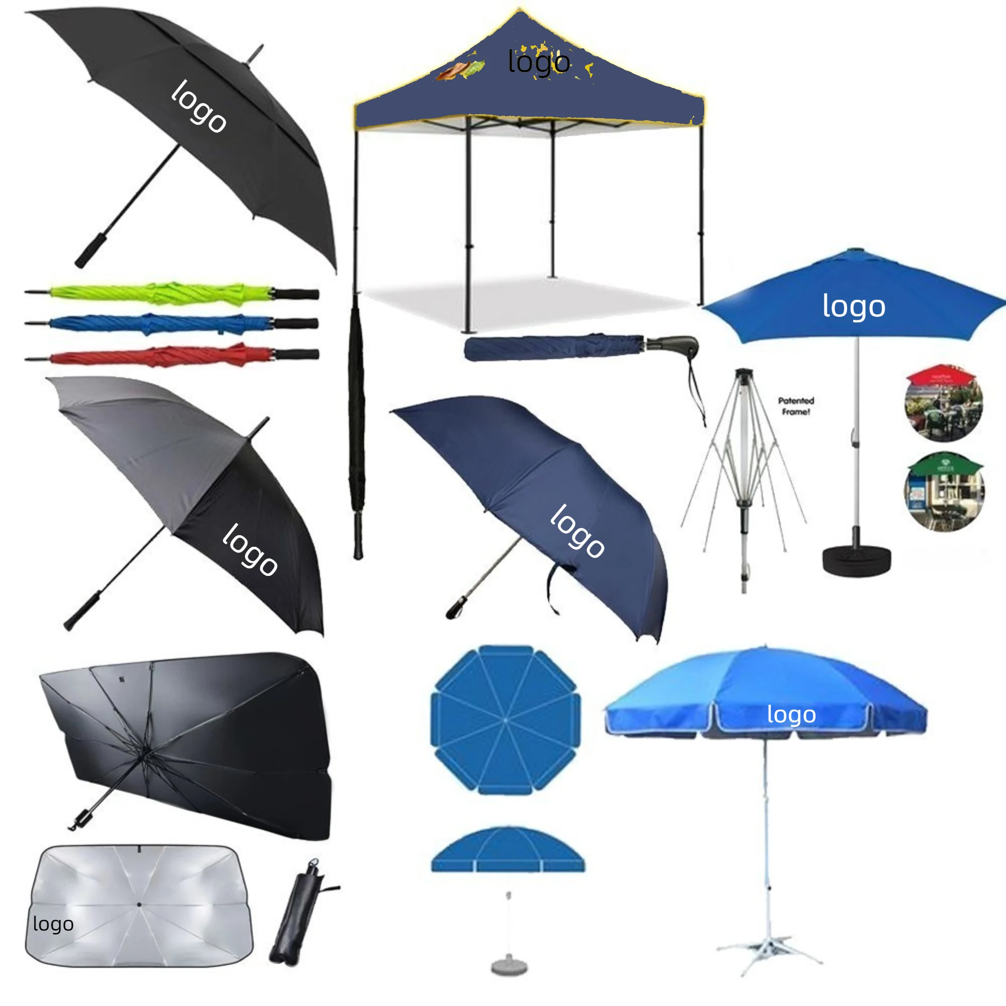 Auto Open Suppliers manufacturer 30 inch large windproof logo prints big luxury promotional branded custom golf umbrella