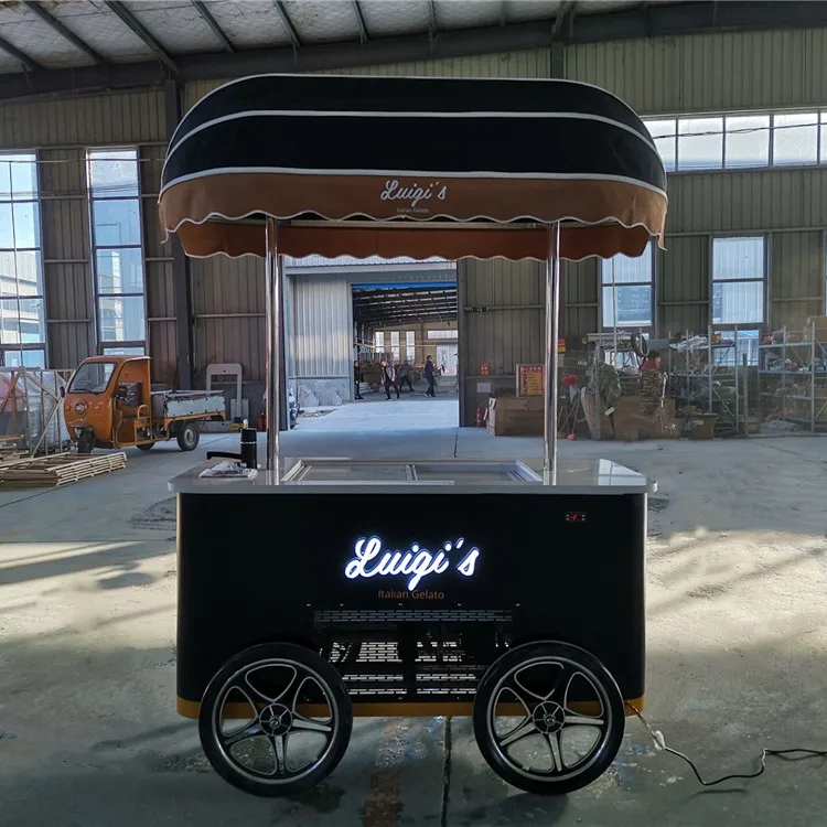 best selling ice cream trolley/freezer ice cream carts/mobile ice cream making cart