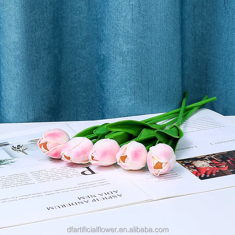 Home Party Wedding Decoration Artificial Tulip PU Material Living Room Interior Decoration