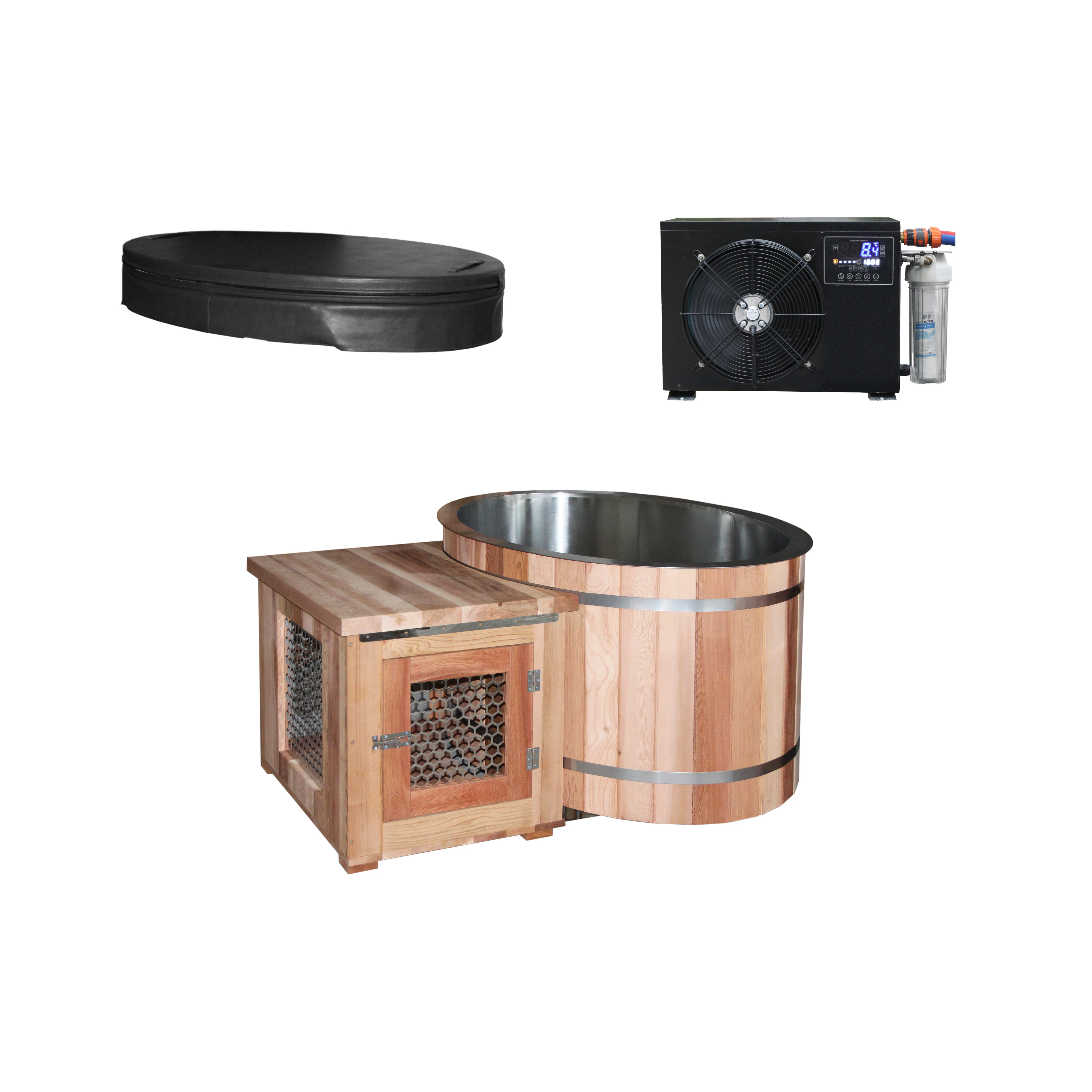 Chinese Manufacturer Cold Plunge Ice Barrel Bath Ice Bath Tub with Chiller and Filter