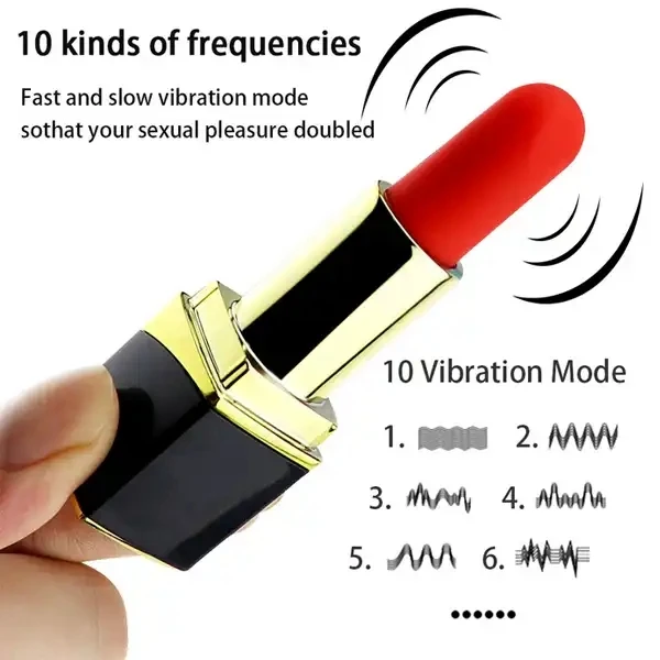 best selling female G-spot 10 Speed lipstick Vibrator  for women masturbation