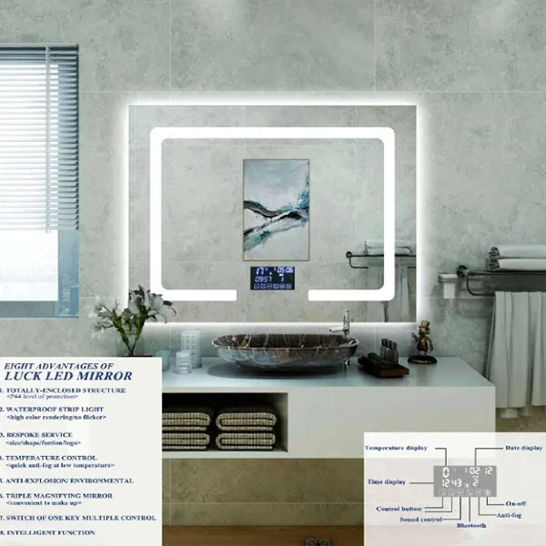 Modern Salon Mirror Wall Full Body Dressing Defogger Full Length Led Mirror Smart Bath Mirror for bedroom